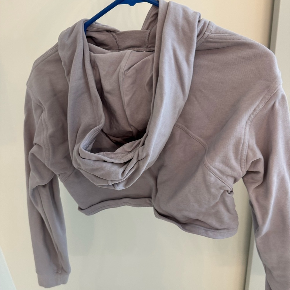 Lululemon All Yours Cropped Hoodie in Iced Iris - Picture 3 of 4